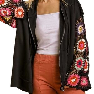 Boho Crochet Sleeve Jacket